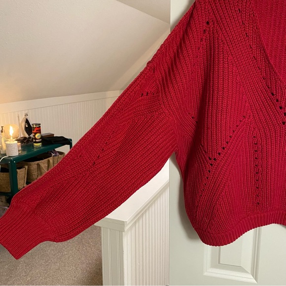 Free People Red Sweater - Picture 3 of 5